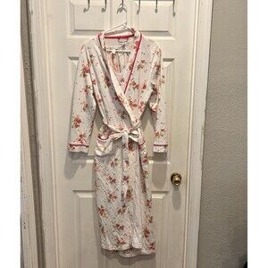 CAROLE‎ HOCHMAN Robe And Nightgown Set Women’s Size Medium Carnation Bouquet